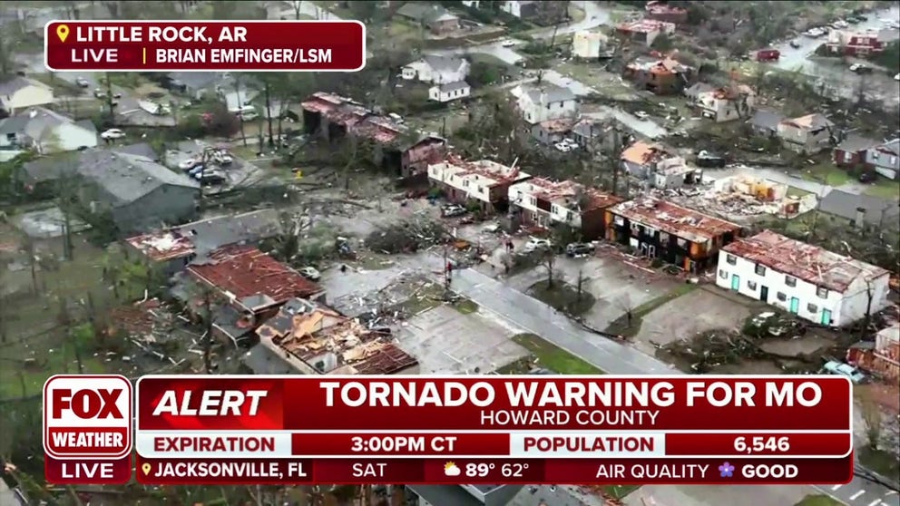 Drone video shows us our first look at extensive damage in Little Rock from a possible tornado.