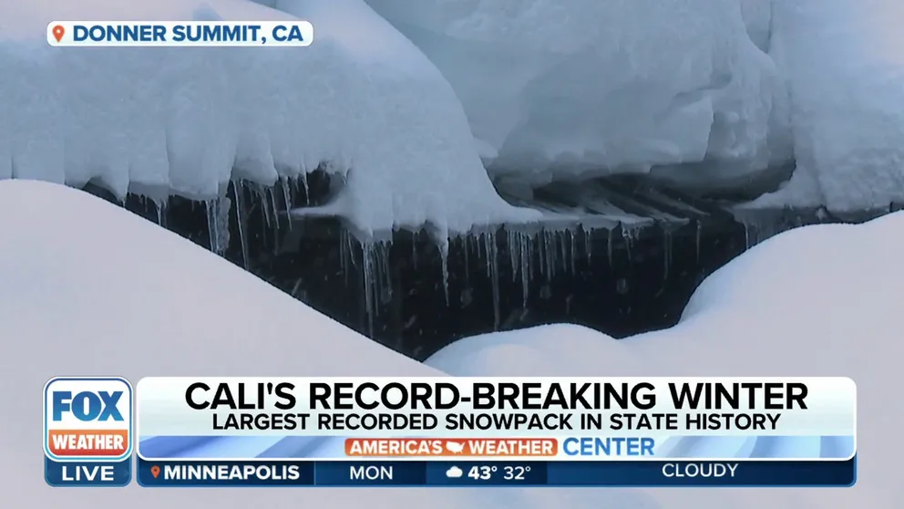 This winter dropped record amounts of snow across the California mountains. The southern Sierra Nevada are over 300% of normal which is the equivalent of 3 winters worth of snow during an average year. FOX Weather's Winter Storm Specialist Tom Niziol tells us more about the historic season.