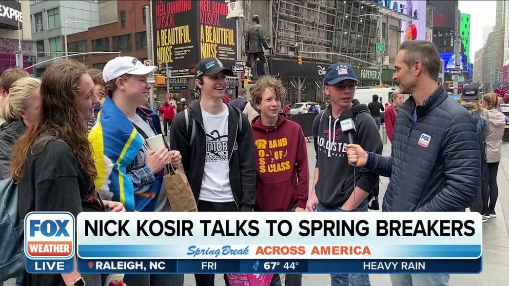 Whether it is fun in the sun or maybe taking turns down the slopes for spring skiing, everyone is itching for a little fun outside. No one knows this better than FOX Weather meteorologist Nick Kosir. He caught up with some people visiting New York City over spring break and asked them about