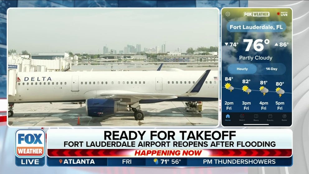 Fort Lauderdale-Hollywood International Airport is up and running after historic flooding forced it to close on Wednesday. FOX Weather's Brandy Campbell has the latest. 