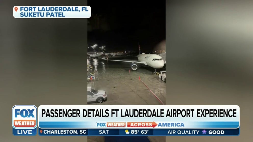 Indianapolis resident Suketu Patel recounts his harrowing experience being trapped in the Fort Lauderdale airport as floodwaters left the airport closed on Wednesday evening into Friday morning. 