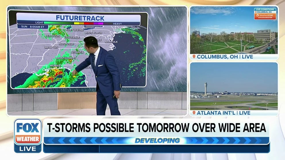 Tracking Sunday's threat for rain | Latest Weather Clips | FOX Weather