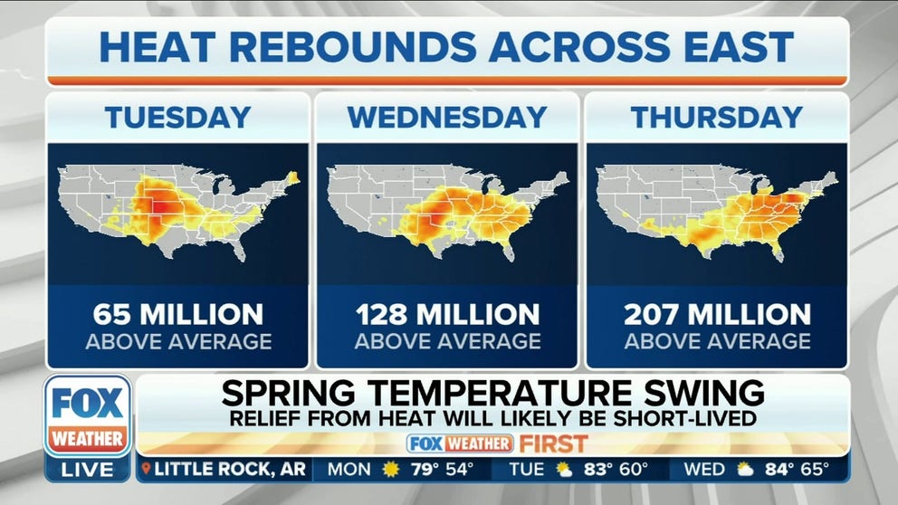 Eastern half of US to experience below-average temperatures after week ...