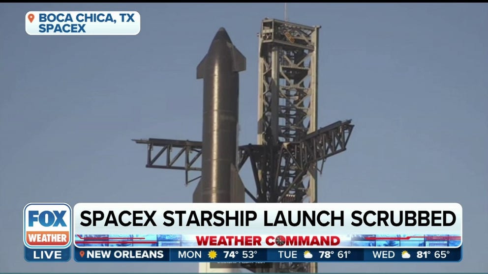 SpaceX’s Starship spacecraft and Super Heavy rocket, the world’s most powerful launch vehicle ever developed, was expected to lift off from a Texas facility on Monday, but due to a frozen pressure valve, the attempt was scrubbed. 
