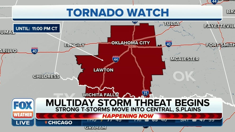 Tornado Watch expands into Texas and Oklahoma | Latest Weather Clips ...