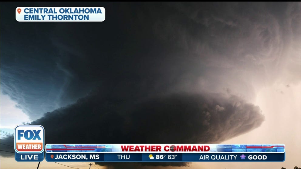 Meteorologist Emily Thornton with the NWS Norman Storm Prediction Center wrote the forecasts for the Oklahoma tornadoes and then verified her forecasts hands-on by chasing the tornadoes. 