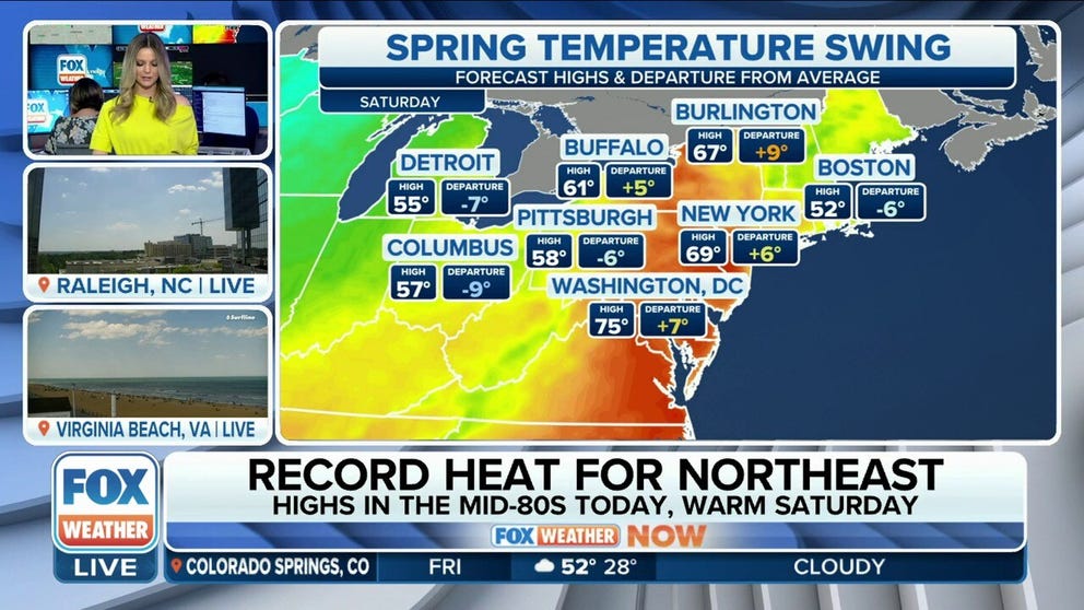 Warm weather in Northeast Friday before cold front | Latest Weather ...