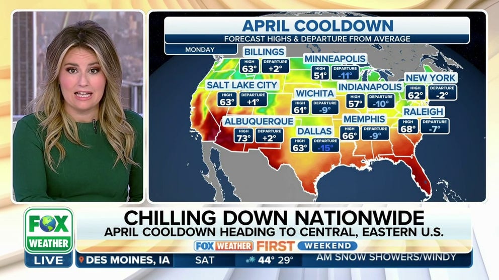April cooldown heading to central, eastern US | Latest Weather Clips ...
