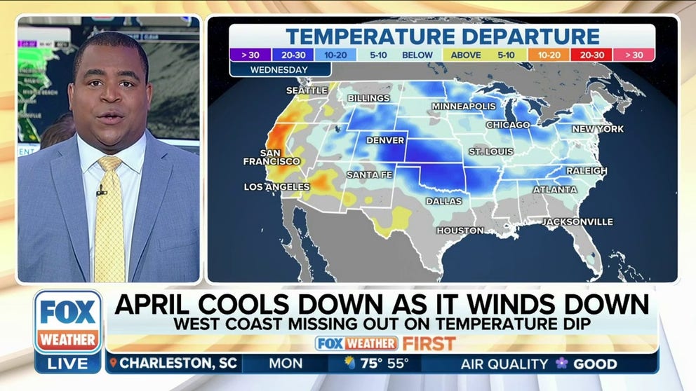 April cooldown spreads across much of the US | Latest Weather Clips ...