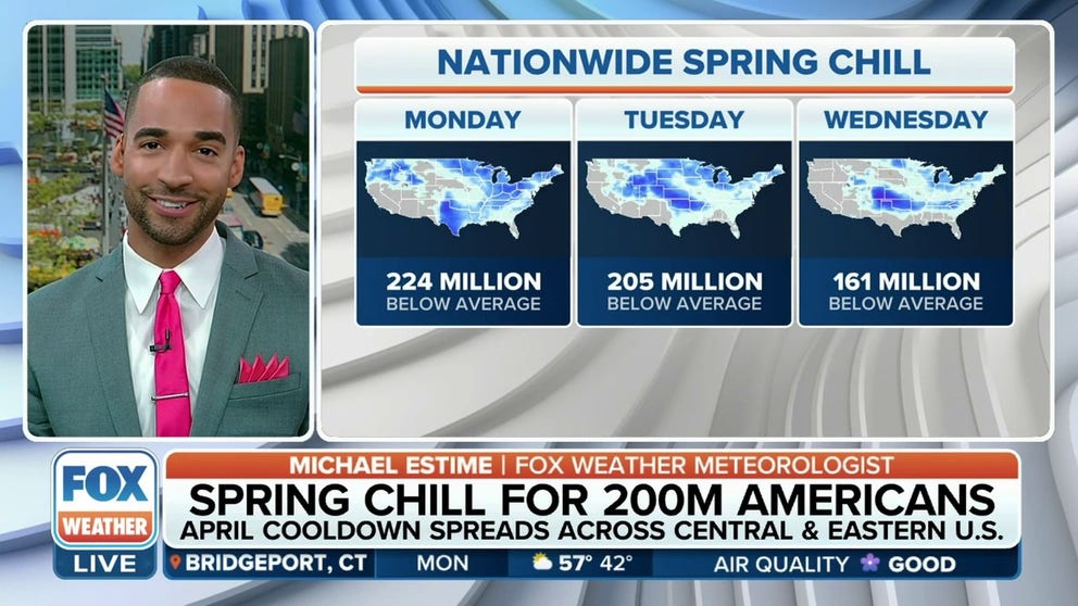 April cooldown spreads across much of central, eastern US | Latest ...