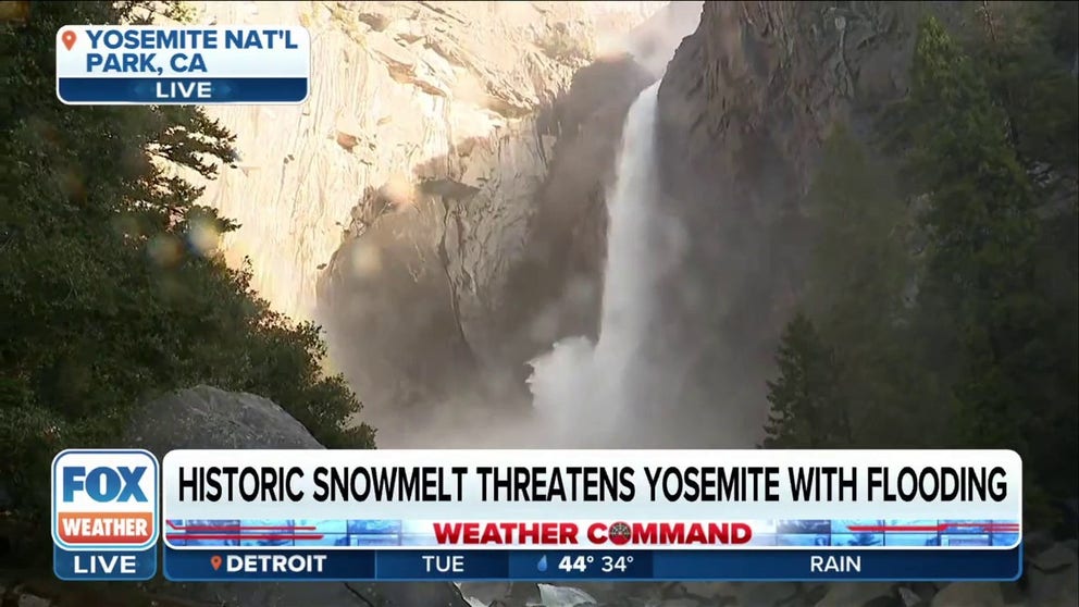 Historic snowmelt is threatening Yosemite National Park with flooding. FOX Weather's Max Gorden is at Yosemite National Park with a look at how much water is running into the Yosemite Valley. 