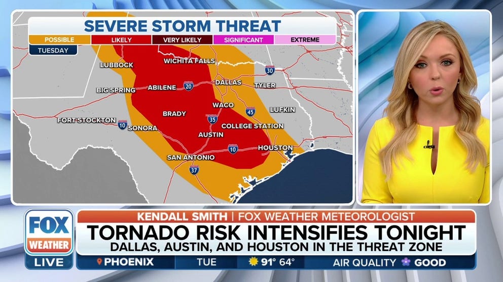 Large hail, damaging winds greatest threats from severe storms in Texas ...