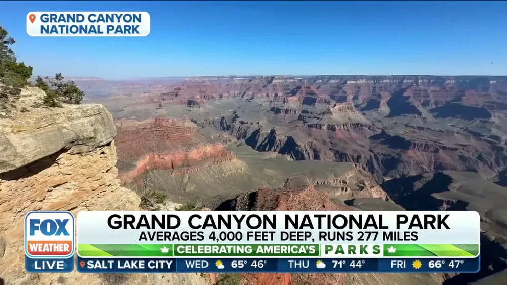 Grand Canyon National Park is considered one of the finest examples of arid-land erosion in the world. Incised by the Colorado River, the canyon is immense, averaging 4,000 feet deep for its entire 277 miles. FOX Weather's Robert Ray explores the diversity and beauty.