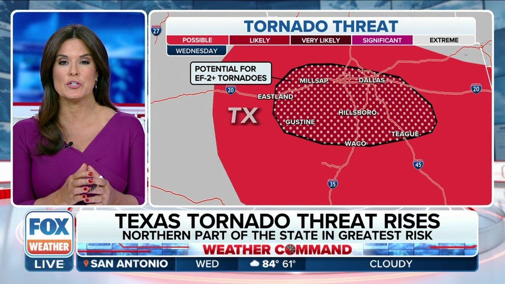 Strong tornadoes, large hail, damaging winds possible across Texas ...