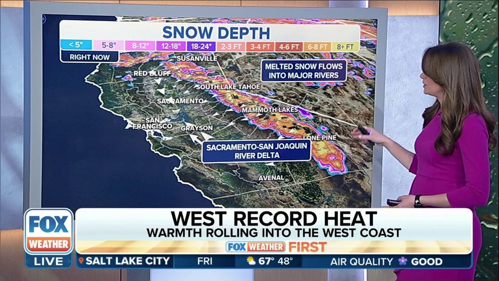Record heat leading to rapid snowmelt out West | Latest Weather Clips ...