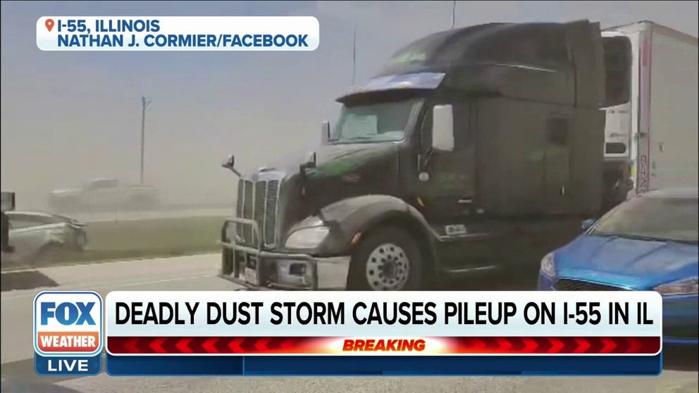 A major car crash on Interstate 55 in Illinois has turned deadly. Around 60 passenger cars were involved in the massive pile-up. Illinois State Police said blowing dust reduced visibility to zero. Rescue crews were able to transport at least 30 injured to local hospitals. 