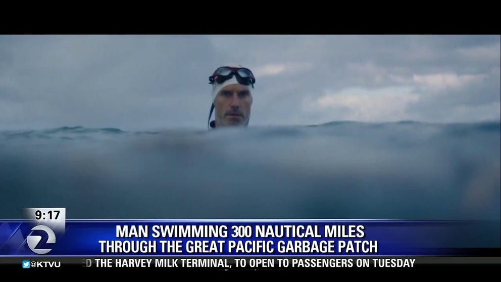 Swimmer Ben Lecomte swam 400 miles through the garbage patch for the Vortex Swim in 2019. The crew in his chase boat collected samples for this study. FOX 2 KTVU interviewed the man during the effort.