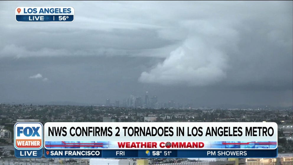 The National Weather Service confirms two EF-0 tornadoes touched down in the Los Angeles Metro area yesterday morning.