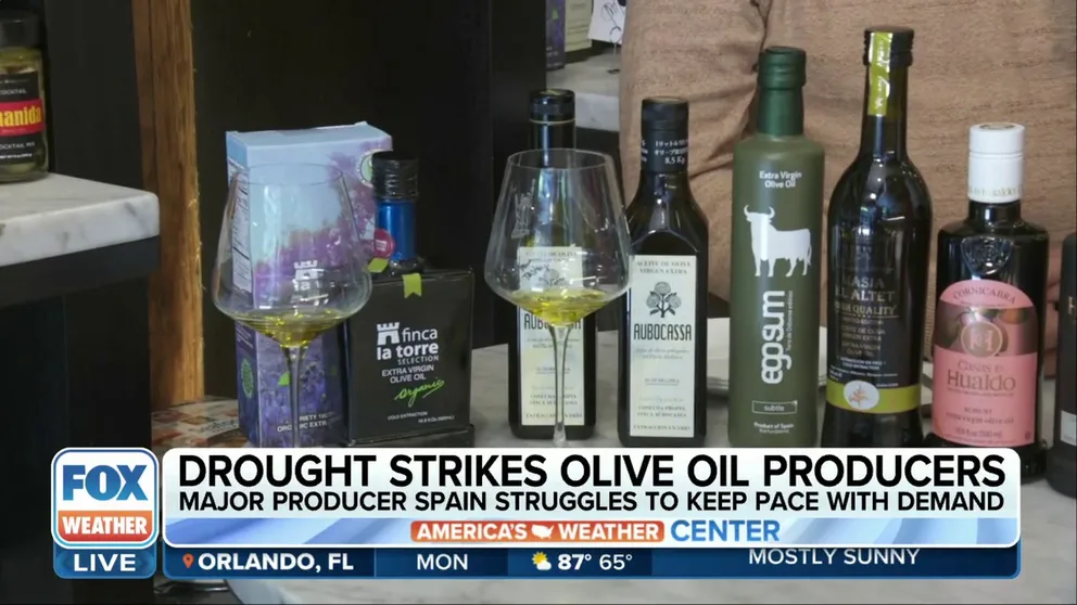Olive oil is seeing a surge in cost around the world, with prices reaching a 26-year high. The problems are lack of rain in Spain, production costs, and demand not keeping up with supply. FOX Business correspondent Madison Alworth has the latest. 