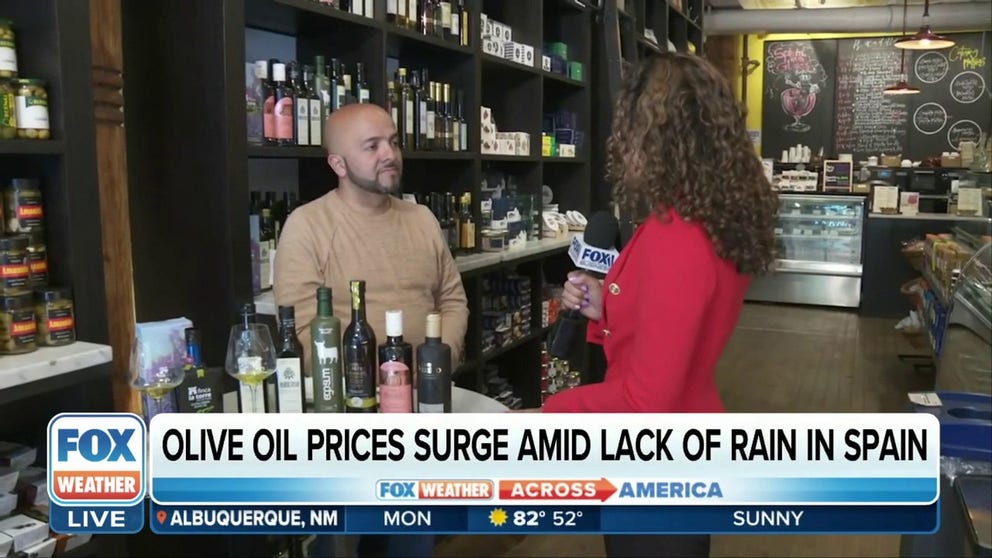 Severe drought and record heat last year drastically cut olive crop numbers. In the U.S., Madison Alworth, FOX Business Correspondent, talks to a local shop owner and finds out how much the dismal harvest will cost American consumers.