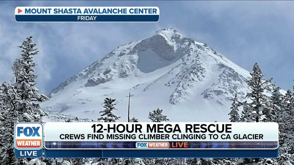 A climber was separated from their group while attempting to summit Mount Shasta, located in the Cascade Range of California. The climber hit whiteout conditions and spent one night alone on the Whitney Glacier. Siskiyou County Sheriff's Department Deputy Samuel Woods recounts the '12-hour mega rescue.'