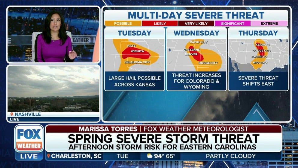Severe storms to threaten Plains on Tuesday | Latest Weather Clips ...