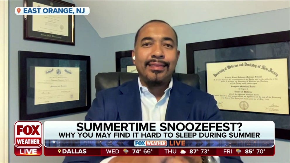 Dr. Sampson Davis, Emergency Medicine Physician at CareWell in East Orange, New Jersey, on the steps to take to find uninterrupted sleep during warmer weather. 