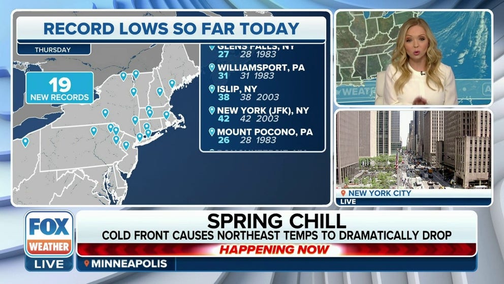 Cold front causes Northeast temperatures to dramatically drop | Latest ...