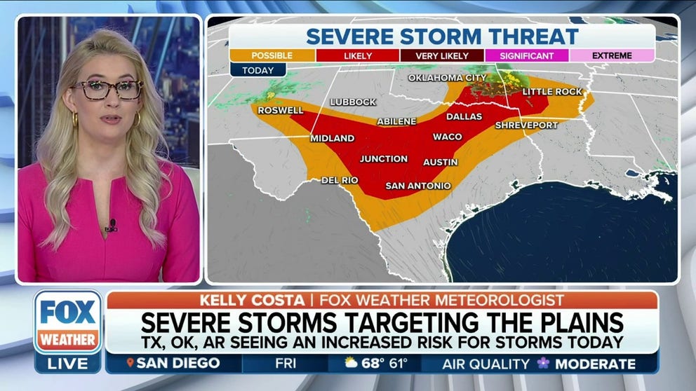 Severe storms targeting Southern Plains on Friday | Latest Weather ...