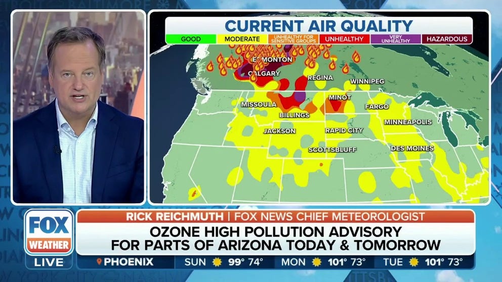 Air quality alerts in effect as Canadian wildfire smoke smothers parts ...