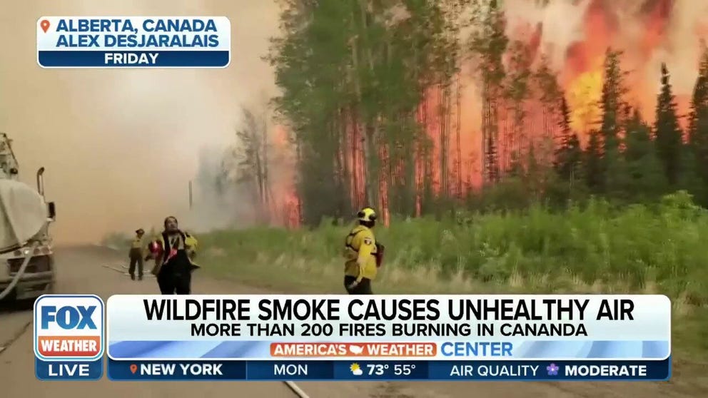 Smoke from more than 200 wildfires burning in Canada continues to blow into portions of the northern and western U.S.
