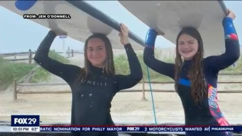 A teenager spoke with FOX 29 in Philadelphia to talk about the terrifying moment she was bitten by a shark while surfing along the New Jersey coast.