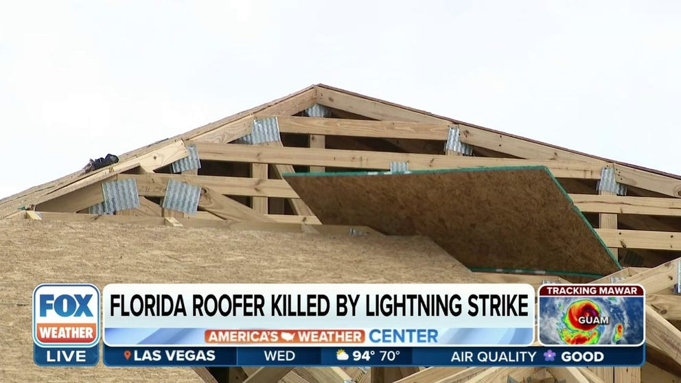 A 24-year-old man was killed after he was struck by lightning in Florida Monday afternoon.