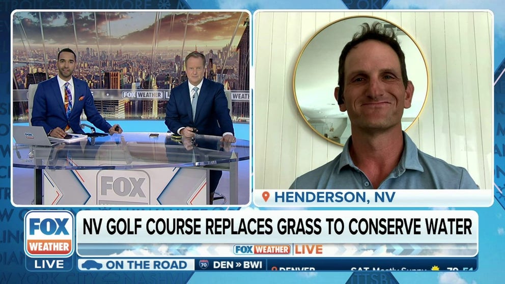 Persistent drought has been hitting the Rockies, and it's pushing businesses to make some long-term adjustments. One such business is golfing. A Nevada golf course is replacing their grass to conserve water. So far, they've converted 39 acres of cool-season grass to warm-season grass -- meaning they will now be using 25% to 30% less water to maintain it. Anthem Country Club agronomy director James Symons joins FOX Weather for more.