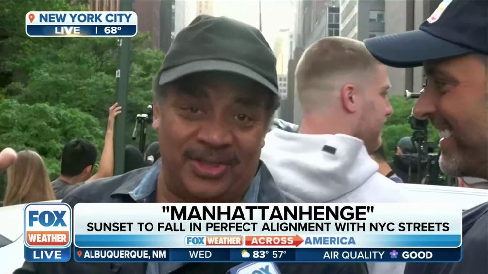 Neil deGrasse Tyson talks to FOX Weather's Nick Kosir about "Manhattanhenge." He coined the term to describe a phenomenon that is now widely anticipated.  