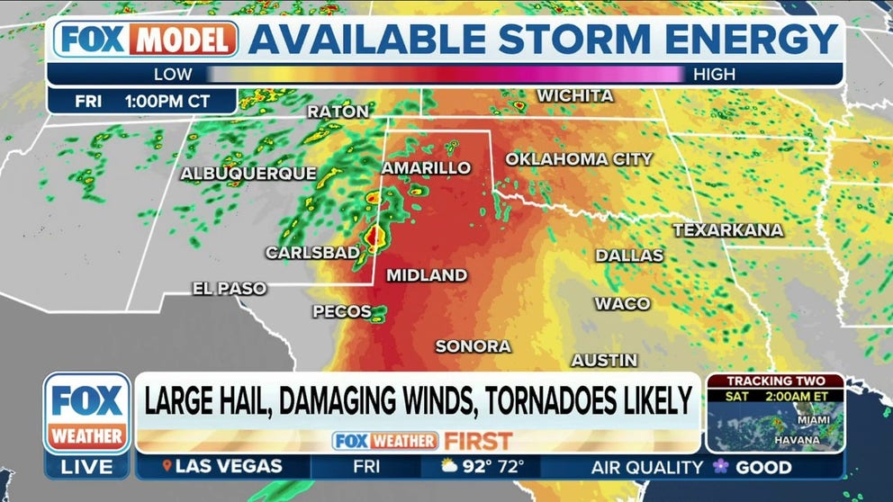 Enhanced risk of severe thunderstorms for portions of western Texas on ...