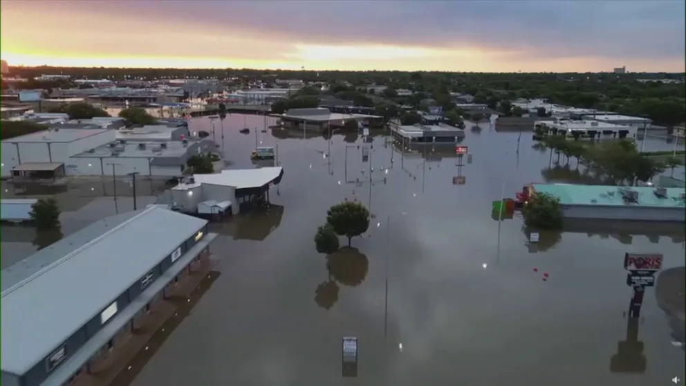Homes, businesses and vehicles were submerged in Amarillo, Texas, on June 8 after storms caused severe flooding in the city. Taylor Wellborn flew his drone over the city to show the impact of the flooding.