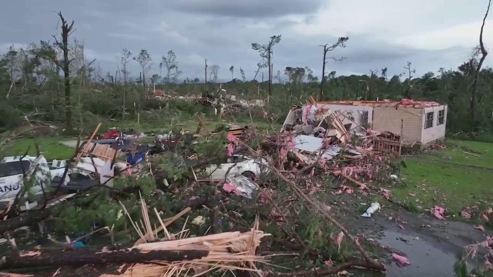 At first light, storm chaser Brandon Clement got a view of devastated areas of Louin, Mississippi, after a deadly suspected tornado hit Sunday night.