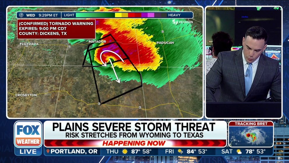 A tornado has reportedly caused damage in Matador, Texas. FOX Weather's Steve Bender has the details on the storms wreaking havoc in Texas. 