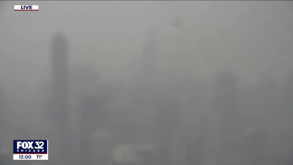 FOX 32 Chicago reports city officials are telling people to stay indoors due to "Unhealthy" to"Very Unhealthy" air quality. Visibility in the Windy City was down to 1 mile on Tuesday with the skyline obscured by the smoke.
