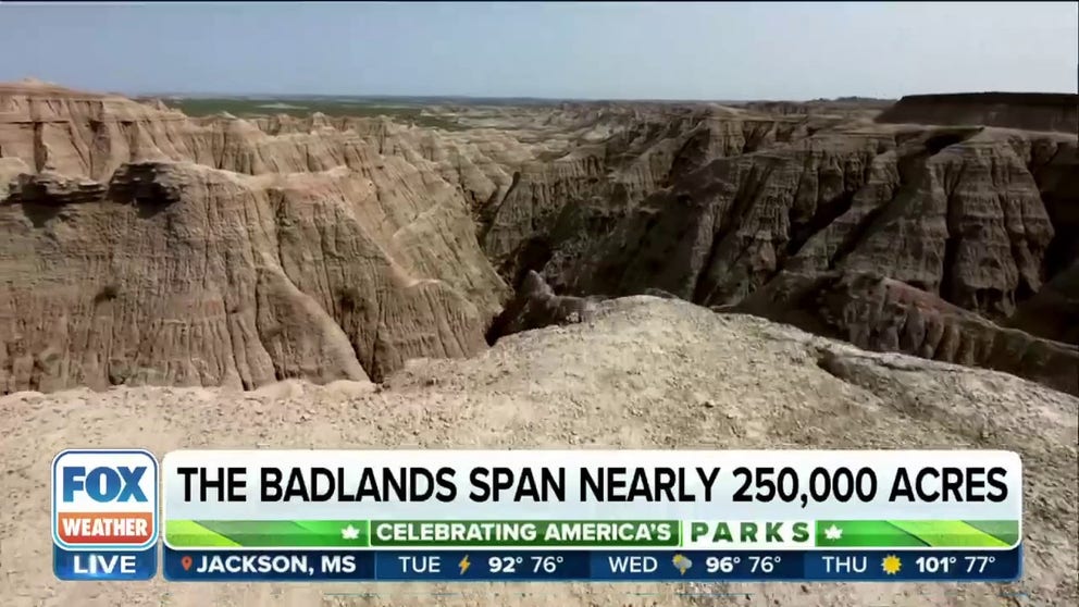 FOX Weather's Robert Ray explores the Badlands of South Dakota and its Mars-like landscape and fossils caused by weather over millions of years.