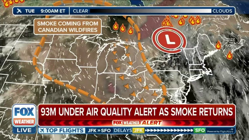 Air quality alerts in effect for over 80 million from Canadian wildfire ...