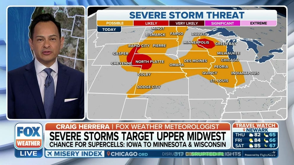 Severe storms could produce large hail, damaging winds and possible ...