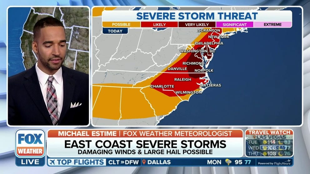 Millions on the East Coast under enhanced risk of seeing severe weather ...