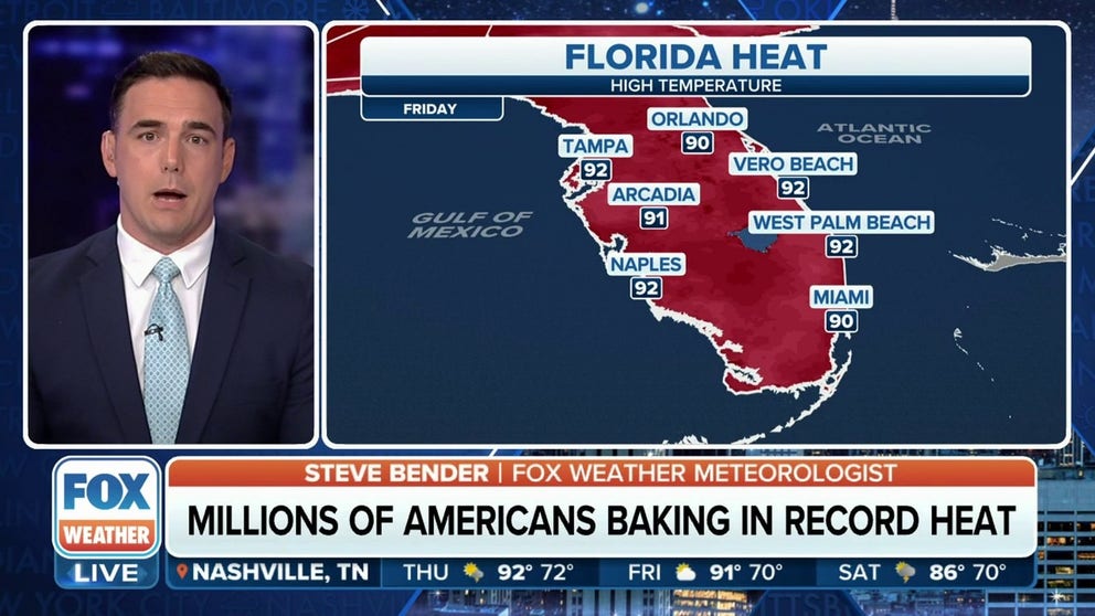 Millions of Americans baking in record heat in Florida | Latest Weather ...