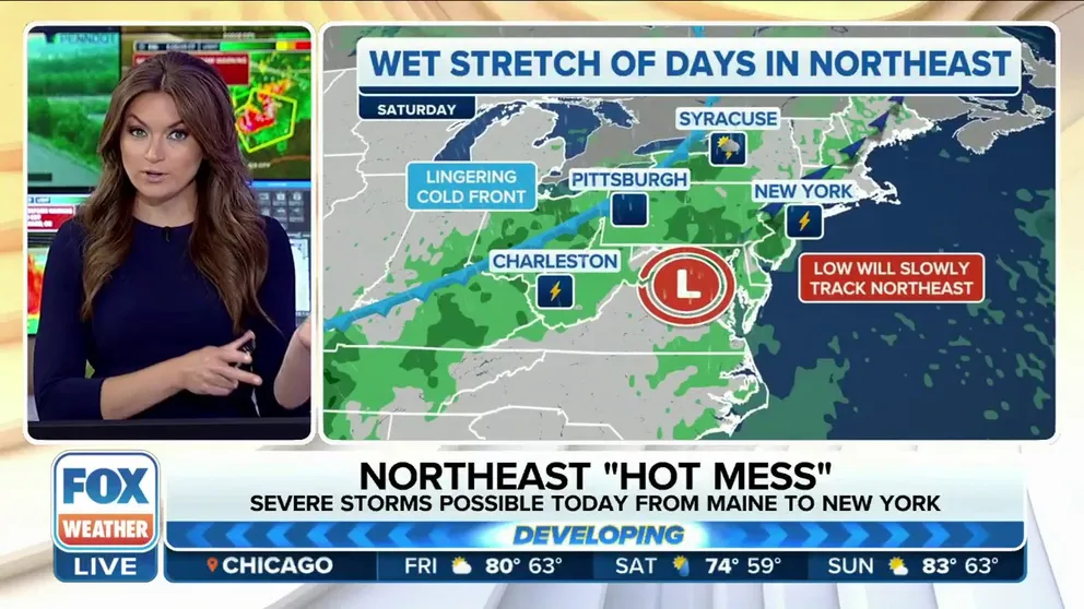 The Northeast and Mid-Atlantic are looking at another wet weekend ahead thanks to an approaching cold front.
