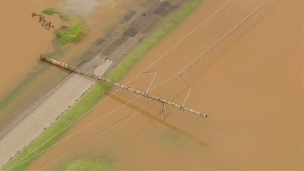 Video from Oklahoma shows damage left behind when torrential rain led to flooding early Sunday morning.