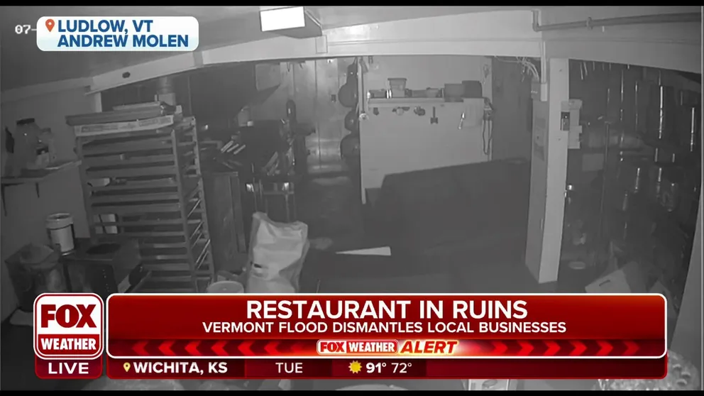 Floodwater got as high as 7 feet inside Ludlow, VT restaurant, making