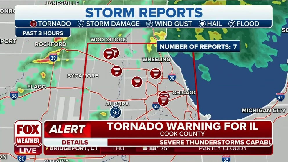 Videos show tornadoes marching across northern Illinois, Chicago metro 