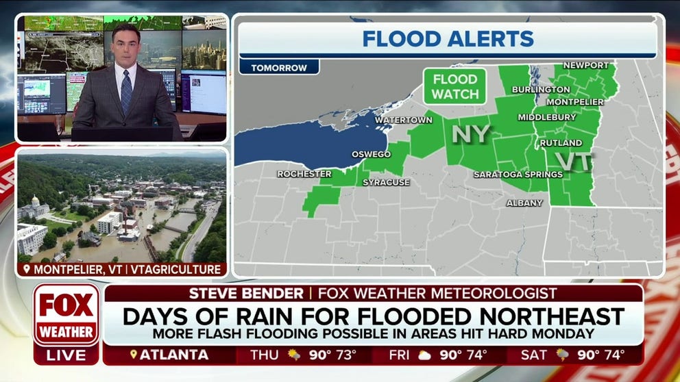 After being flooded earlier this week, Vermont is again facing a threat of heavy rain Thursday.